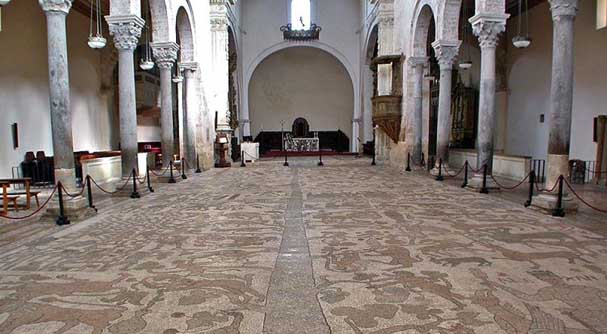 The spectacular mosaic floors in the Cathedral of Otranto